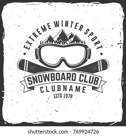 Ski Snowboard Club Emblem Vector Illustration Stock Vector (Royalty ...
