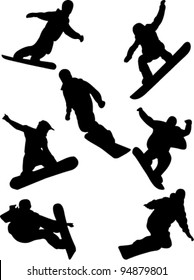 snowboard collection vector