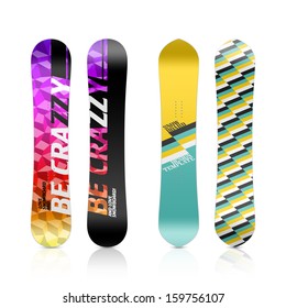 Snowboard Design. Vector.