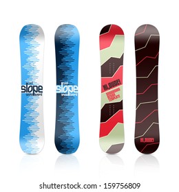 Snowboard design. Vector.