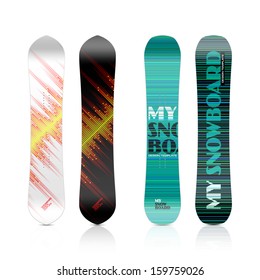 Snowboard design. Vector.