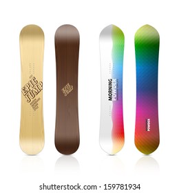 Snowboard design. Vector.