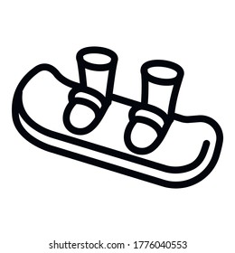 Snowboard equipment icon. Outline snowboard equipment vector icon for web design isolated on white background