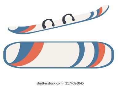 Snowboard equipment for snowy sport vector illustration isolated on white background