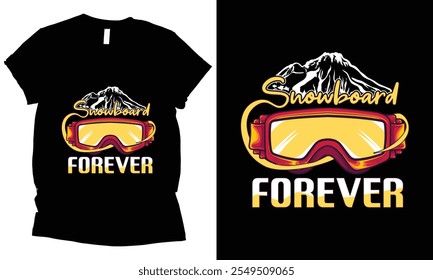 snowboard forever winter soprt t-shirt design