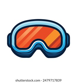 Snowboard goggle isolated on white background