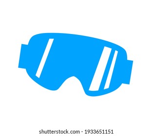 Snowboard goggles on a white background. Symbol. Vector illustration.