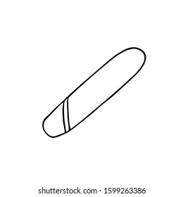 snowboard hand drawn in scandinavian doodle style. decor element