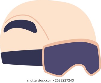 Snowboard-Hut mit Brille, Vektorgrafik