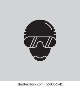 snowboard helmet icon