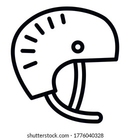 Snowboard helmet icon. Outline snowboard helmet vector icon for web design isolated on white background