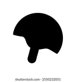 Snowboard helmet silhouette icon. Winter theme vector illustration in trendy style. Editable graphic resources for many purposes.