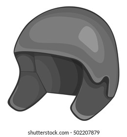 Snowboard helmets icon. Gray monochrome illustration of snowboard helmets vector icon for web