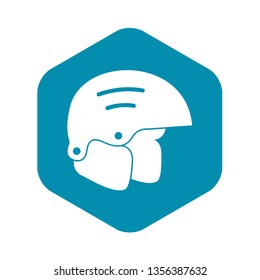 Snowboard helmets icon in simple style isolated on white background. Sport symbol