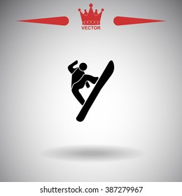 Snowboard icon. 