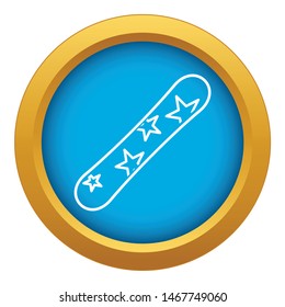 Snowboard icon blue vector isolated on white background for any design