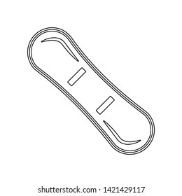 Snowboard icon. Element of Winter for mobile concept and web apps icon. Outline, thin line icon for website design and development, app development