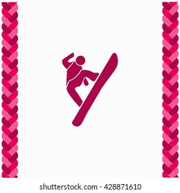 Snowboard icon Flat Design. Isolated Illustration.
