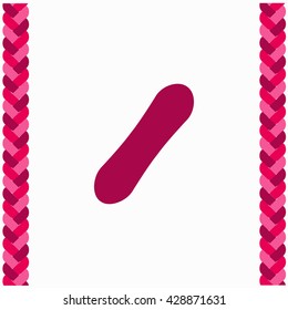 Snowboard icon Flat Design. Isolated Illustration.
