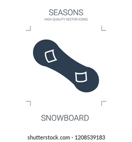 snowboard icon. high quality filled snowboard icon on white background. from seasons collection flat trendy vector snowboard symbol. use for web and mobile