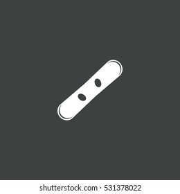 snowboard icon isolated on black background