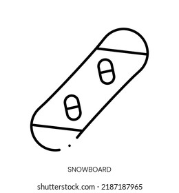 snowboard icon. Linear style sign isolated on white background. Vector illustration