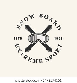 snowboard  icon logo design art vector