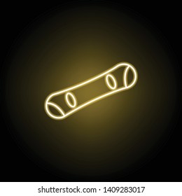 snowboard icon in neon style. Signs and symbols can be used for web, logo, mobile app, UI, UX