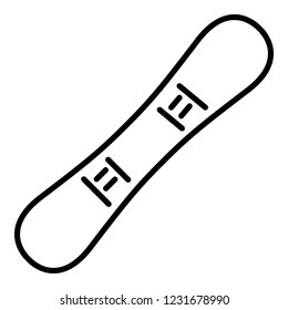 Snowboard icon. Outline snowboard vector icon for web design isolated on white background