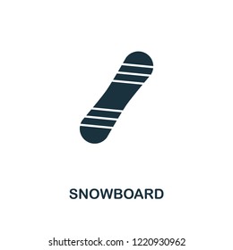 Snowboard icon. Premium style design from winter sports collection. UX and UI. Pixel perfect snowboard icon for web design, apps, software, printing usage.