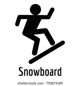 Snowboard icon. Simple illustration of snowboard vector icon for web.