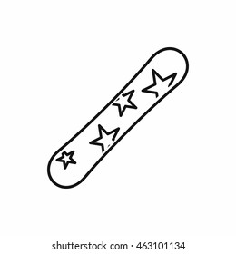 Snowboard icon in simple style isolated on white background. Sport symbol
