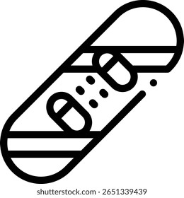 snowboard icon. Thin Linear Style Design Isolated On White Background