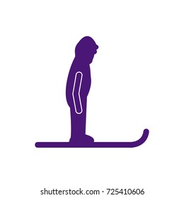snowboard icon vector