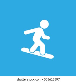 snowboard icon vector EPS 10, abstract sign flat design,  illustration modern isolated badge for website or app - stock info graphics