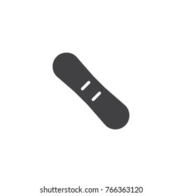 Snowboard icon vector, filled flat sign, solid pictogram isolated on white. Symbol, logo illustration.