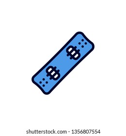 Snowboard Icon Vector Illustration in Filled Style for Any Purpose