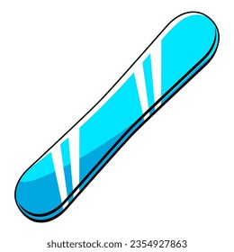 Snowboard illustration. Winter sport item or symbol.