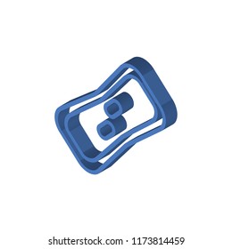 Snowboard isometric left top view 3D icon