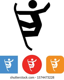 Snowboard Jump Big Air Grab Vector Icon