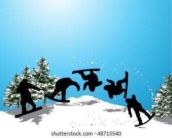 snowboard jumping