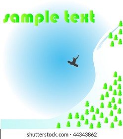 snowboard jumping. vector illustration