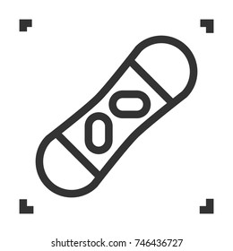 Snowboard line icon