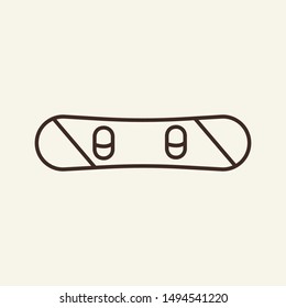 Snowboard line icon. Winter, sport, outdoors. Winter concept. Vector illustration can be used for topics like winter activities, family vacation, holidays