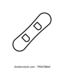 Snowboard. linear icon. Line with Editable stroke