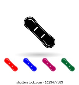 Snowboard multi color icon. Simple glyph, flat vector of winter icons for ui and ux, website or mobile application on white background