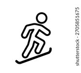 Snowboard - pictogram, vector icon
