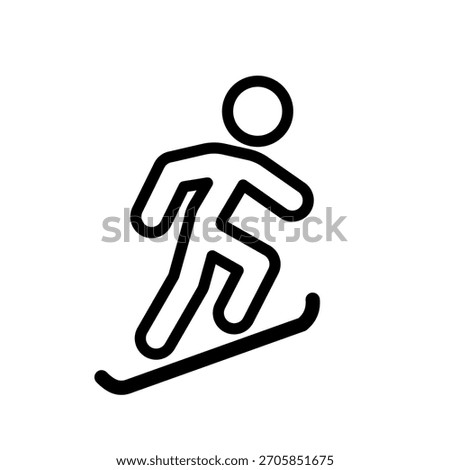 Snowboard - pictogram, vector icon
