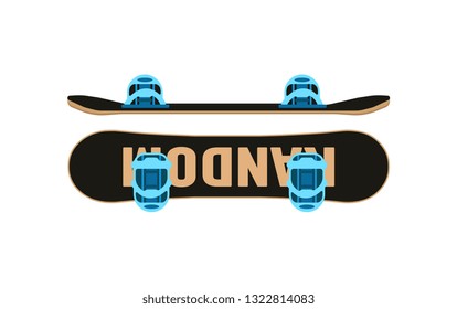 Snowboard side and bottom view