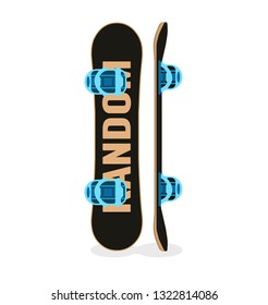 Snowboard side and bottom view